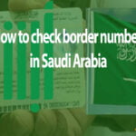How to check border number in Saudi Arabia